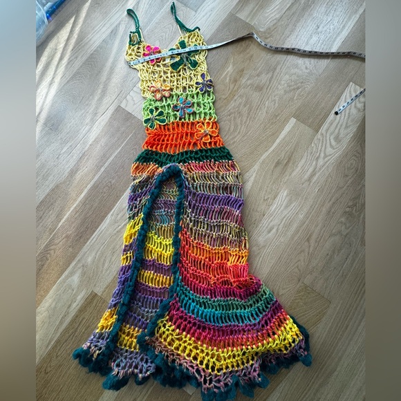 Multicolor handmade Crochet Maxi Dress - Picture 2 of 14